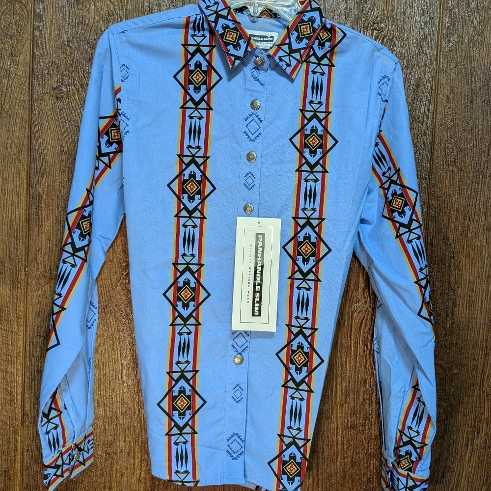 Panhandle Slim Western Shirt LS Women's Small NWT NOS Vintage